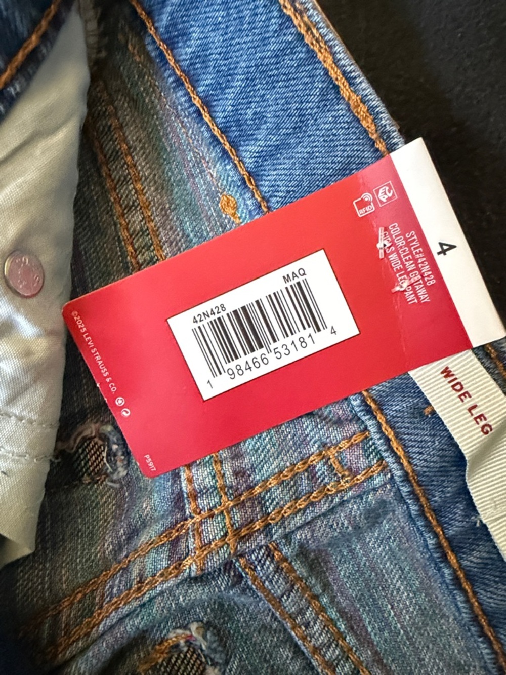 Levi's - Girls Wide Leg Pant - NWT - Picture 5 of 5